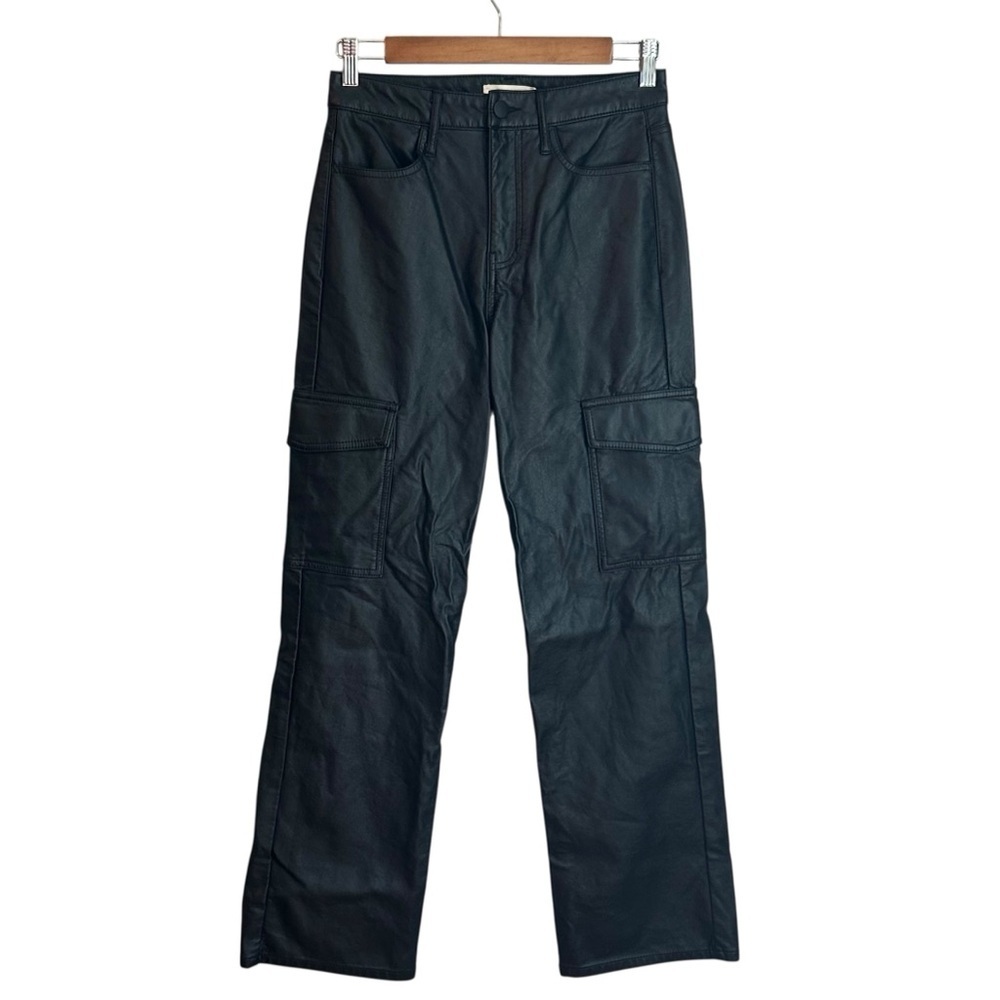 tgla Faux Leather Cargo Pants‎ Women’s SZ 27 Juniors 5 in Black